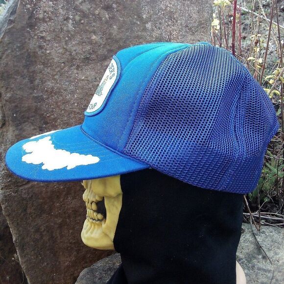 Deadstock Vintage Crusaders 386 Bomb Group Patch Snap Trucker Hat - Picture 2 of 7